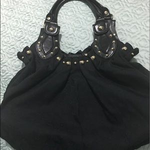 Black denim vintage Gucci handbag